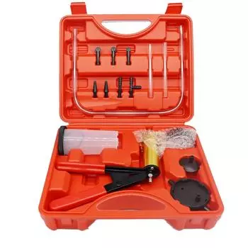 2 в 1 ручной вакуумный насос для слива тормозной жидкости, комплект для проверки вакуумного пистолета, портативный прочный алюминиевый вакуумный манометр