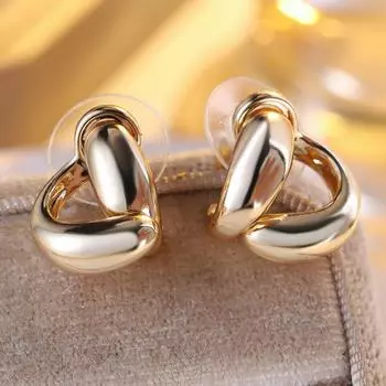 2 в 1 Съемные серьги-гвоздики для женщин Золотые серьги-капли Необычные серьги Серебряные металлические серьги серебряный