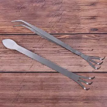 2 в 1 садовые инструменты для бонсай из нержавеющей стали, грабли для корней, шпатель, пинцет, сад