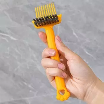 2 в 1 щетка для чистки расчески, очиститель для волос, грабли, расческа, встроенный инструмент, мини-средство для удаления грязи с волос, для домашнего использования в салоне красоты серый