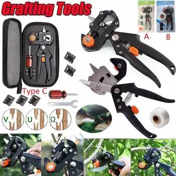 2-в-1 секатор для прививки садовый инструмент для прививки профессиональный резак для ветвей секатор ножницы для обрезки растений ножницы для прививки фруктовых деревьев A чёрный