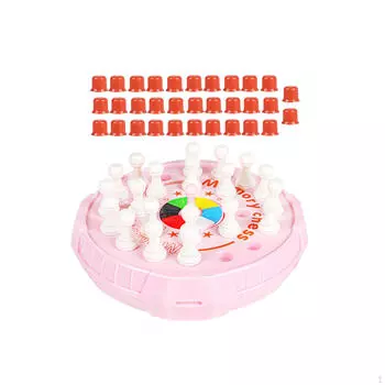 2 в 1 Шахматы Настольная игра Дети Обучение Мышление Классика Родитель Ребенок Активность Праздник Подарок Путешествие розовый