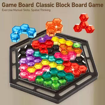 2 в 1 шестигранная головоломка для детей, образовательная головоломка с черно-белыми шахматными фигурами
