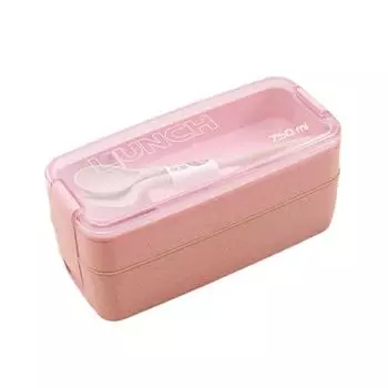 2 в 1 штабелируемая коробка для бенто, двухслойная коробка для завтрака для взрослых, отделение, контейнеры для бенто, комплект, контейнеры для приготовления еды зелёный