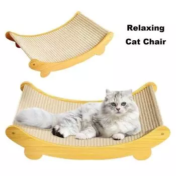 2-в-1 сизалевая когтеточка для кошек, противоскользящая доска для царапания, износостойкая сизалевая мебель для отдыха S