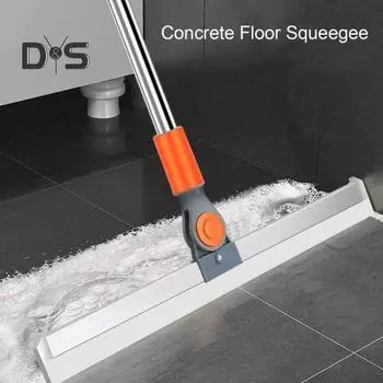 2-в-1 скребок для пола с телескопической ручкой, прочный скребок для мытья пола в ванной комнате, бетонной плитки, щетка для мытья полов 35cm