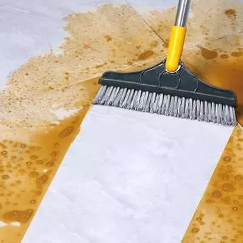 2 в 1 скруббер с длинной ручкой, щетка для пола, щетка для чистки ванной комнаты с регулируемой съемной жесткой щетиной для чистки плитки белый