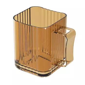 2 в 1 стакан для зубной щетки, прозрачный полосковый тип, современный внешний вид, многоцелевой стакан для ополаскивателя полости рта