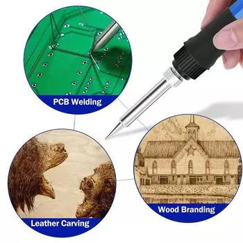 2 в 1 сварочный электрический паяльник, набор инструментов для выжигания по дереву, тиснения US