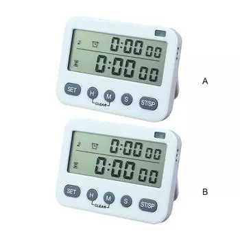 2-в-1 таймер для приготовления пищи, кухонный счетчик, обратный отсчет, будильник, напоминание о времени, освещение, беспроводной дом без вибрации with Vibration