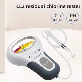 2 в 1 тестер pH хлора PC-102 тестер pH прибор для проверки качества хлорированной воды CL2 измерение для бассейна аквариума