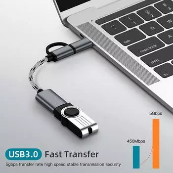 2 в 1 тип C/Micro USB к USB 3.0 OTG кабель передачи данных адаптера для Android