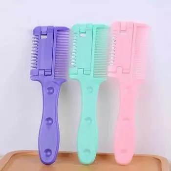 2 в 1 триммер для стрижки волос парикмахерская расческа для дома машинка для стрижки челки филировочная ручка щетка с бритвой съемные инструменты для укладки зелёный