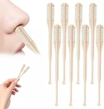 2-в-1 триммер для удаления волос в носу, портативный ручной триммер для удаления волос в носу, вращающийся на 360 ° триммер для удаления волос в носу с ушным ковырятелем для женщин и мужчин(8шт) 8pcs