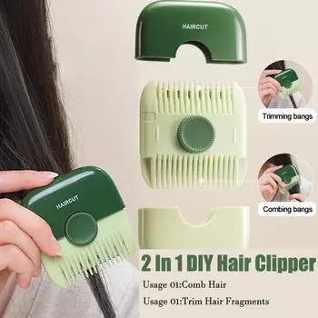 2 в 1 триммер для волос и расческа многофункциональная машинка для стрижки секущихся кончиков портативные инструменты для стрижки домашний инструмент для укладки волос «сделай сам» зелёный