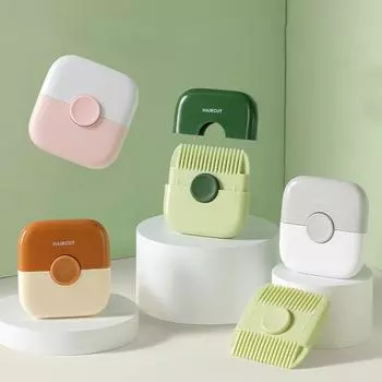 2-в-1 триммер для волос и расческа для парикмахерской, расческа для удаления челки, креативный портативный профессиональный инструмент для стрижки, резак для секущихся кончиков зелёный