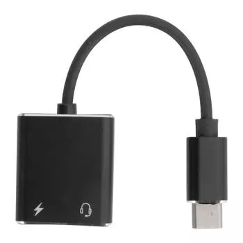 2 в 1 TypeC кабель для зарядки, 3,5 мм, кабель-адаптер для быстрой зарядки наушников