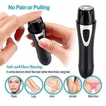 2 в 1 Удаление волос на лице Бритва Женский USB Аккумуляторная бритва для бритья White