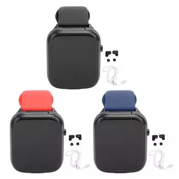 2 в 1 умные часы с беспроводными наушниками Bluetooth NFC подсчет шагов несколько режимов упражнений 1,83 дюйма H Black