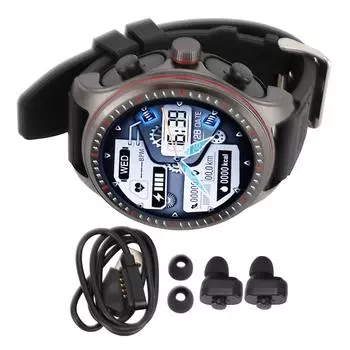 2 в 1 умные часы с наушниками 1,53-дюймовый HD-экран фитнес-трекер музыкальный плеер BT Call умные часы