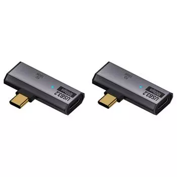 2 в 1 USB-C разветвитель PD 100 Вт для iPhone 15/Series Galaxy S21/S20 (серый) КДЕ