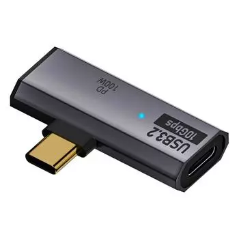 2 в 1 USB-C разветвитель PD 100 Вт для iPhone 15/Series Galaxy S21/S20 (серый) КДЕ