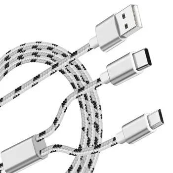 2 в 1 USB-кабель для зарядного устройства для Samsung Xiaomi Redmi Huawei Micro USB / Type-C USB-C зарядный кабель