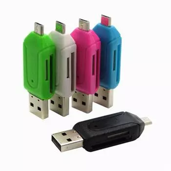 2 в 1 USB OTG адаптер Универсальный Micro USB TF SD Card Reader Conventer