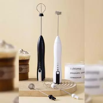 2 в 1 USB перезаряжаемый электрический венчик для яиц мини-блендер миксер для виски кофе гаджеты для дома двойной головкой миксер для молока и выпечки бар зелёный