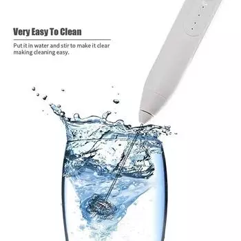 2 в 1 USB перезаряжаемый электрический венчик для яиц мини-блендер миксер для виски кофе гаджеты для дома двойной головкой миксер для молока выпечки бар чёрный