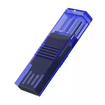 2 в 1 устройство для чтения карт памяти с двумя портами TF, устройство для чтения карт памяти OTG, безопасная передача данных, USB 2.0, устройство для чтения карт памяти TF для ПК, ноутбука, телефона синий