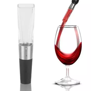 2 в 1 Винный графин Мини-фильтр для вина Воздухозаборник Бутылка Выливной аэратор Быстрый графин Гаджеты для кухни из нержавеющей стали Универсальный портативный transparent