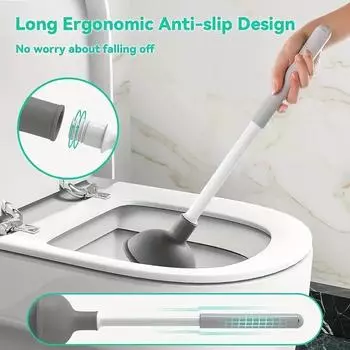 2-в-1 вантуз и туалетная щетка с держателем набор для прочистки унитаза раковины дренажный инструмент для прочистки ванной комнаты чистящие средства