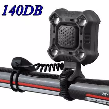 2 в 1 велосипедный звуковой сигнал + свет 120 дБ подзарядка велосипедный передний руль электронный звуковой сигнал велосипедные колокольчики кольцо красный