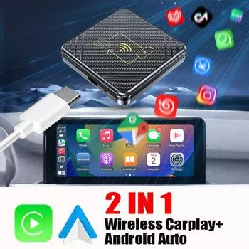 2 в 1 Wifi CarPlay Box Android Auto Адаптация для проводного дисплея Carplay к беспроводной Smart Box Linux System Обновление OEM