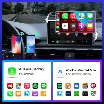 2 в 1 Wifi CarPlay Box Android Auto Адаптация для проводного дисплея CarPlay к беспроводной Smart Box Linux System Обновление OEM