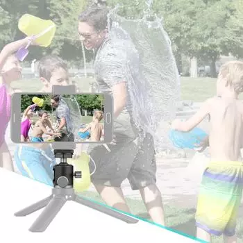 2-в-1, вращающаяся на 360 градусов шаровая головка двойного назначения, мини-шаровая головка для холодного башмака с винтом 1/4, сверххолодная чёрный