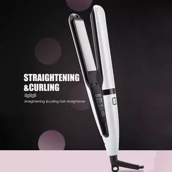 2 в 1 выпрямитель для волос и бигуди керамический утюжок для выпрямления волос инструменты для укладки керамические щипцы для волос гофрированные щипцы для завивки волос белый