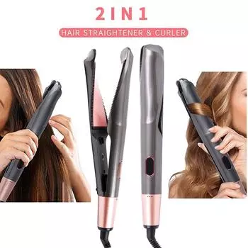 2 в 1 выпрямитель для волос Twist Flat Iron и щипцы для завивки, керамические щипцы для завивки с быстрым нагревом, мультистайлер AU