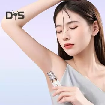 2-в-1 женская электробритва со светодиодной подсветкой IPX5 водонепроницаемая портативная бритва для лица, тела, зоны бикини, рук, ног, эпилятор с двумя головками, бритва-триммер белый