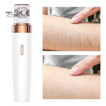 2-в-1 женская электробритва со светодиодной подсветкой IPX5 водонепроницаемая портативная бритва для лица, тела, зоны бикини, рук, ног, эпилятор с двумя головками, бритва-триммер белый