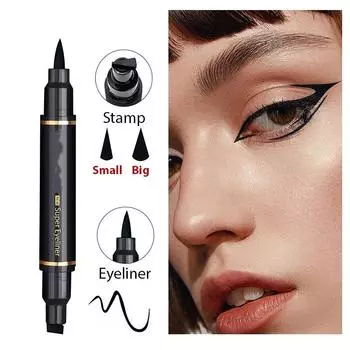 2 в 1 жидкая подводка для глаз с двойной головкой, стойкая водостойкая подводка для глаз, не размазывающийся карандаш для глаз, косметические средства для макияжа