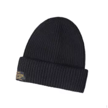 2 в 1 Зимняя шапка-бини для бега, пешего туризма, велоспорта, сноубординга чёрный