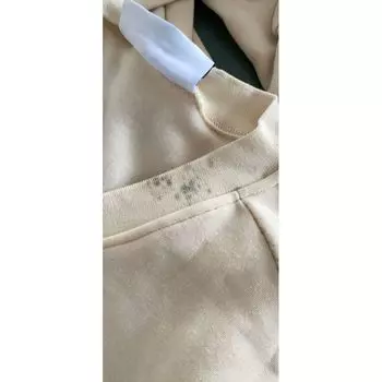 2 Wall 1-8 Spring and Autumn New Women V-neck Pullover Cartoon Print Fleece-lined Long sleeve Age-Reducing Loose All-Match Hoodie Z25-4 Beige (dirty) L