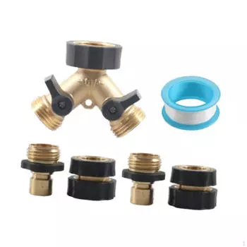 2 Way Garden Hose Splitter Tap Y Connector Accessories Distributor 3/4 Male