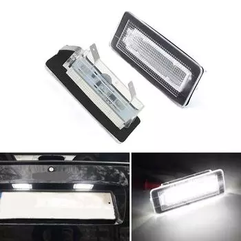 2 White LED Rear License Plate Light For Smart Fortwo Coupe W450 W451 W453 04-15