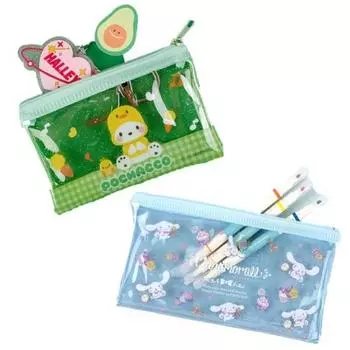 2 вида оригинальных мешочков с блестками Sanrio, 2 шт., булочка с корицей + почако