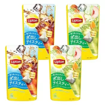 2 вида x 2 пакетика чая Lipton Black Tea Cold Brew Iced Tea 2 вида по 10 упаковок каждый Зеленый чай Earl Grey Peach Orange 2 пакетика каждый Оптовая закупка по почте