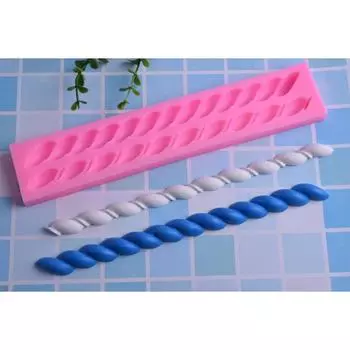 2 витая веревка, веревка, свеча, помадка, силиконовая форма, сделай сам, украшение для шоколадного торта, глина, гипсовая форма 2 розовый