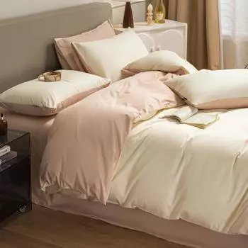 2 высококачественных комплекта постельного белья из длинноволокнистого хлопка 80, пододеяльник и простыня из чистого хлопка, трехпредметный хлопковый комплект с шапкой для кровати 1.2 Sheet3pcs quilt 1.5*2m